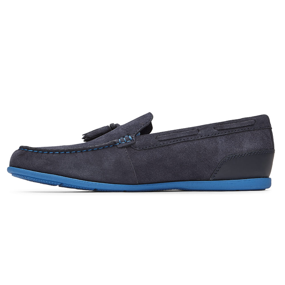 Mocassins Rockport Homem Azuis - Malcom Tassel - 71059KJYB